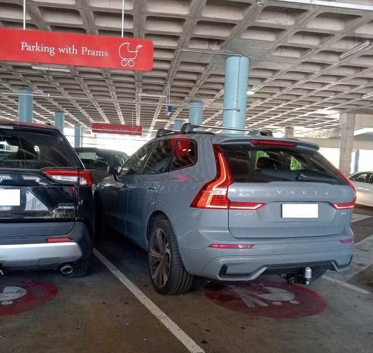 Pram spaces at a shopping centre