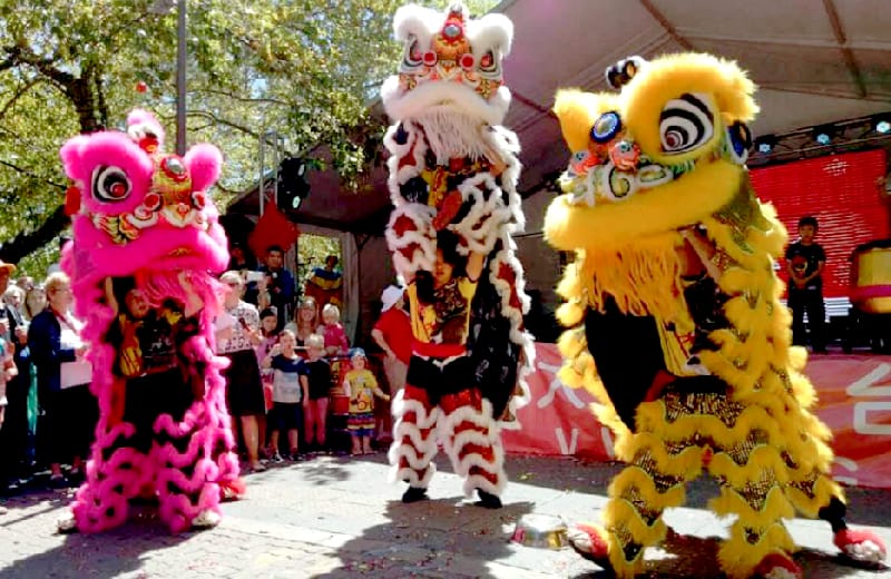 Lion dancing