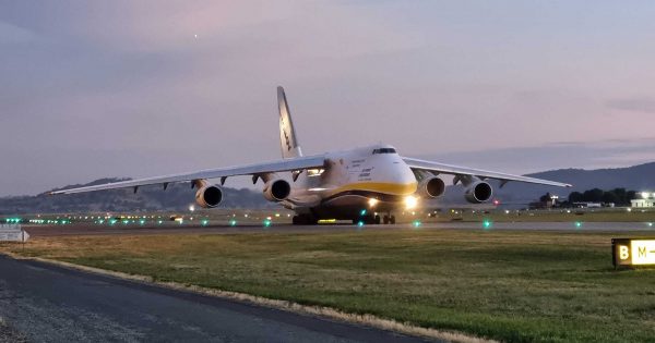 UPDATED: Gigantic Antonov aircraft creates stir with visit to Canberra