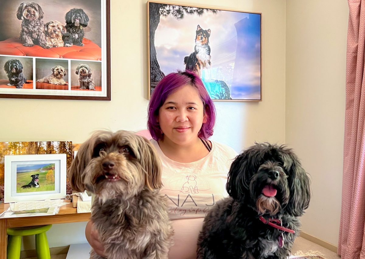 Ina Jalil and her dogs