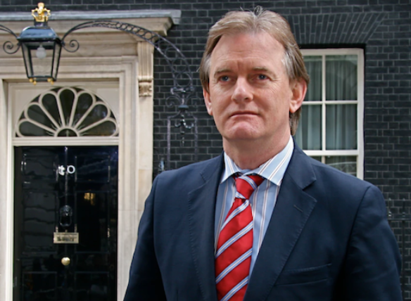 man in front of 10 Downing Street