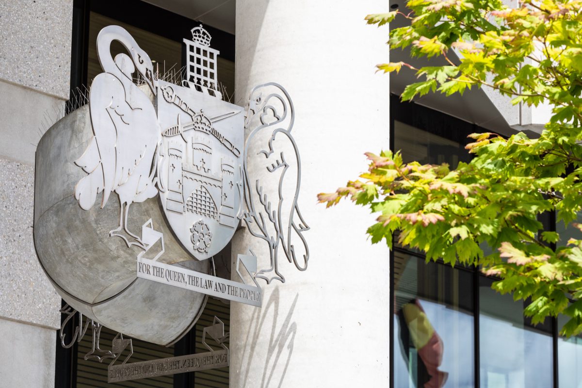 Coat of Arms outside courthouse