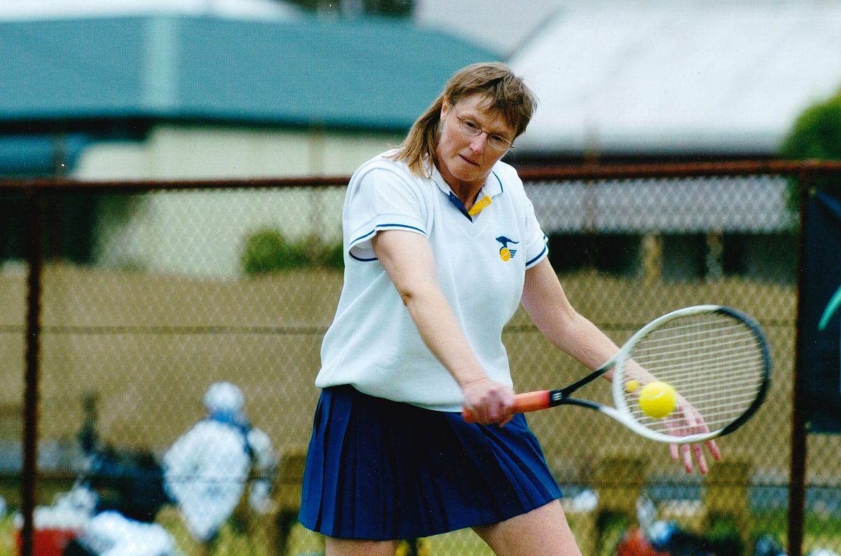 Ros Balodis, unbeaten in Australian seniors singles and a legend in the Australian Tennis Seniors Hall of Fame. Photo: Supplied.