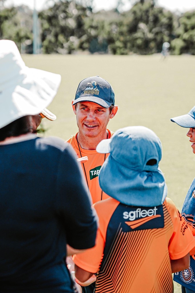 Brumbies coach Steve Larkham with your fans