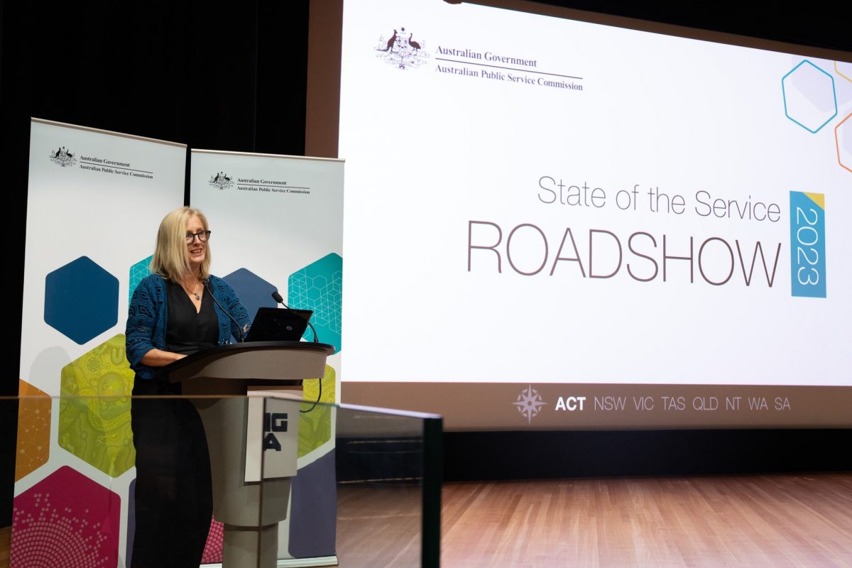 Katy Gallagher at the State of the Service Roadshow 23 Februry 2023