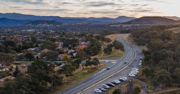 Overlooking Sulwood Drive and the Mount Taylor car park.