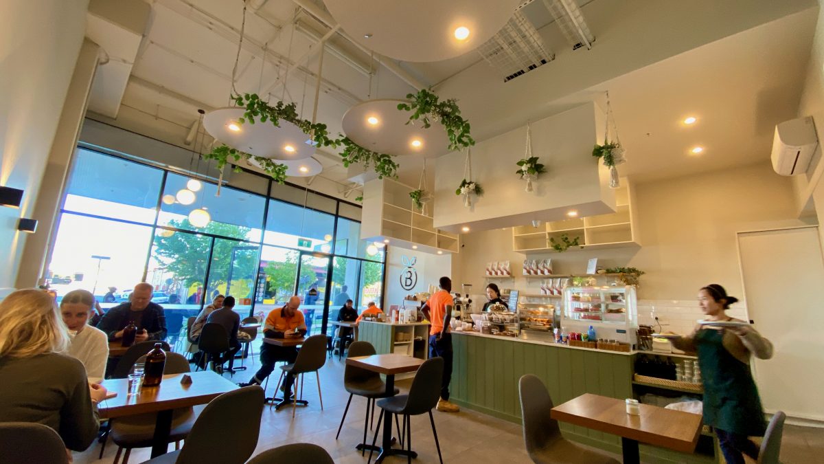 Interior of Cafe Beetroot with customers