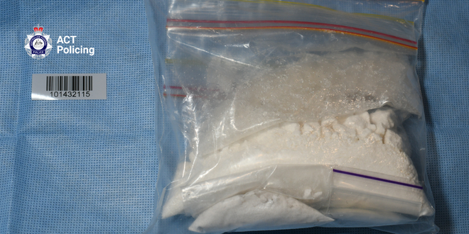 white powder in zip-lock bag