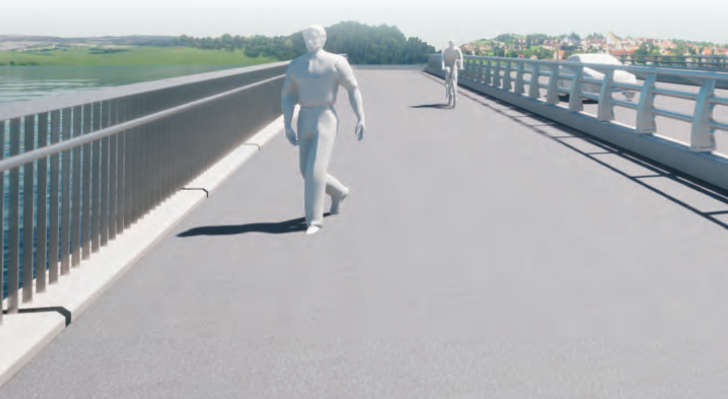 render of shared path on bridge