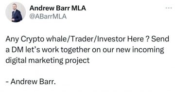 Andrew Barr's Twitter account hacked, posting crypto and stock trading tweets
