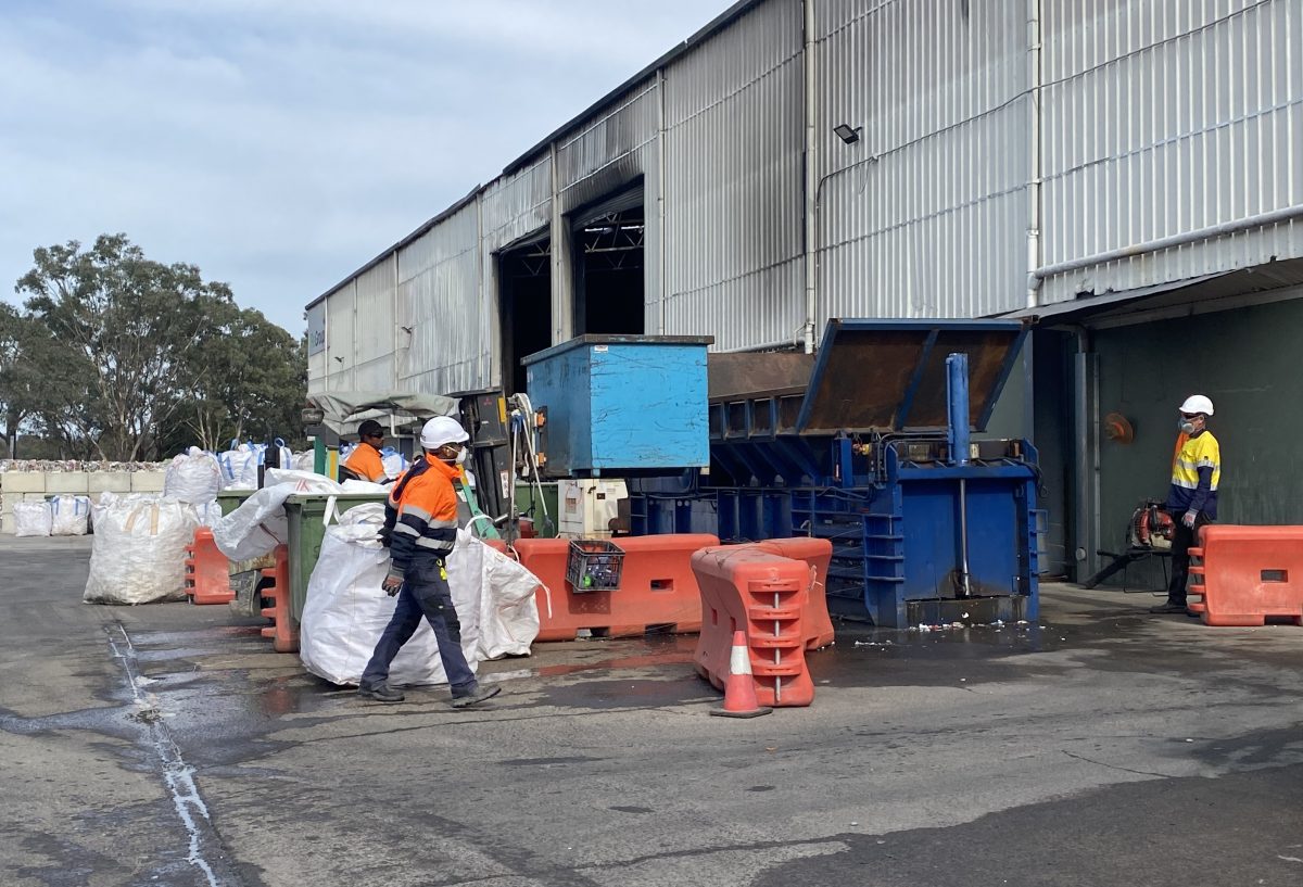 workers at Hume Recycling Facility