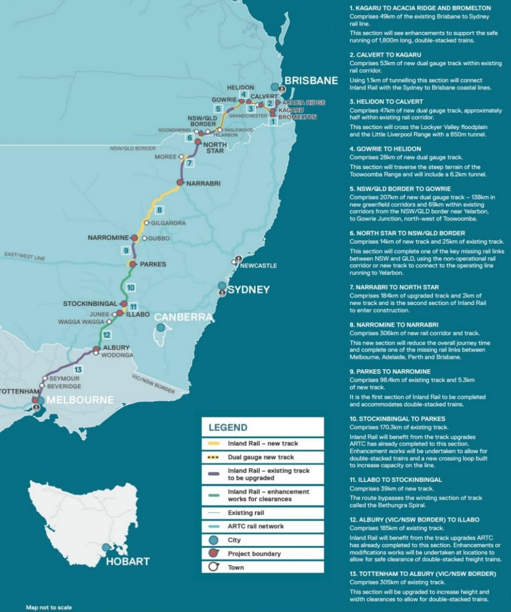 Inland Rail map