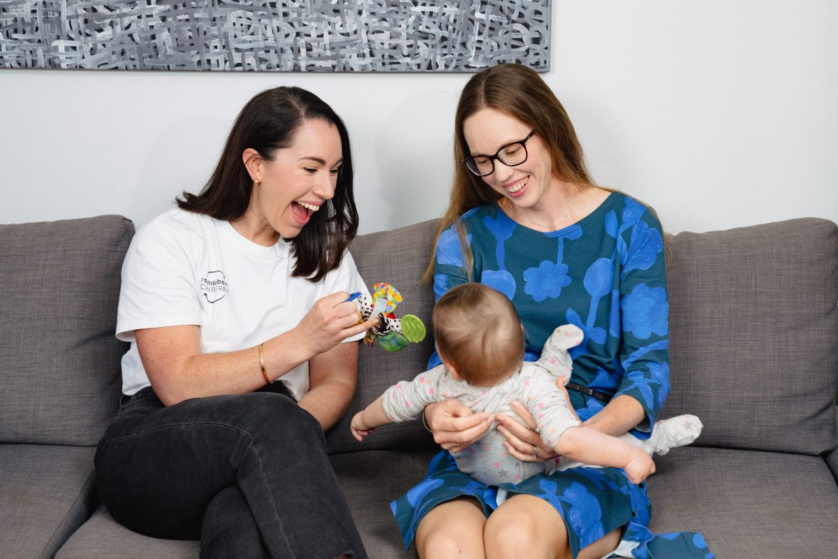 two women and baby 