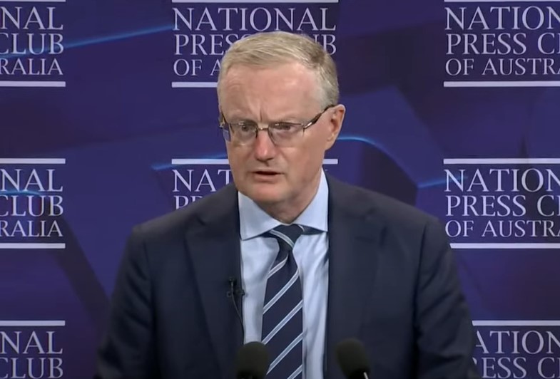 RBA Governor Philip Lower delivering a speech