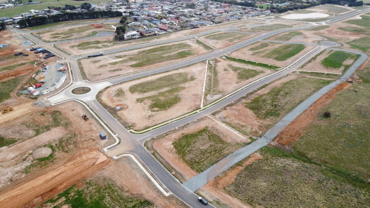 View of the site from above