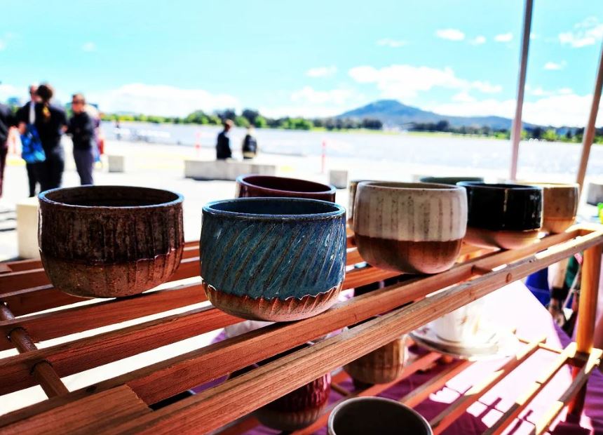 The Autumn Art Fair's wares, pictured are pots.