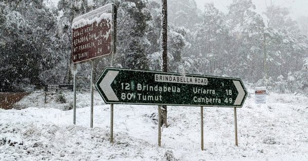 It's snow joke: cold front brings flurries of snow and hail to the ACT and surroundings