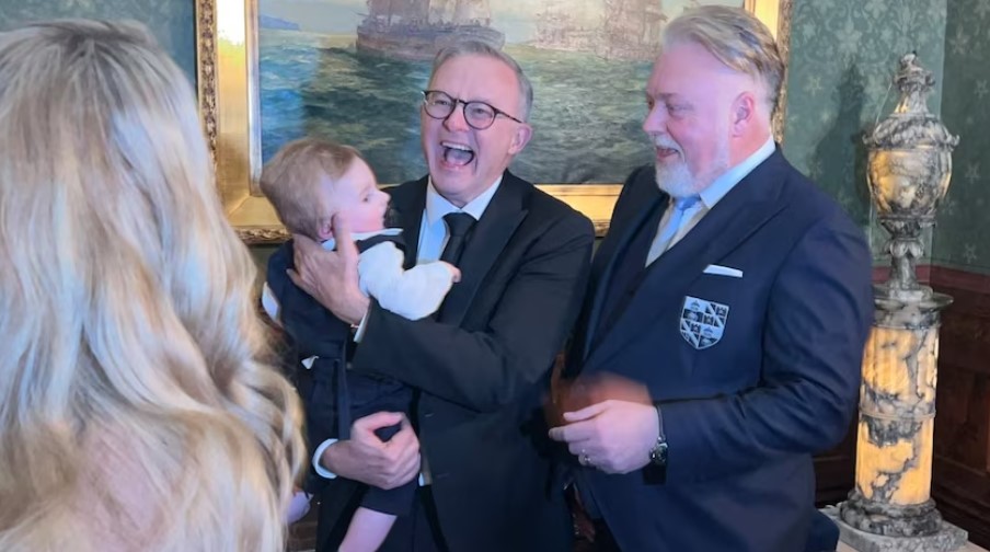 Anthony Albanese at the wedding of Kyle Sandilands and Tegan Kynaston