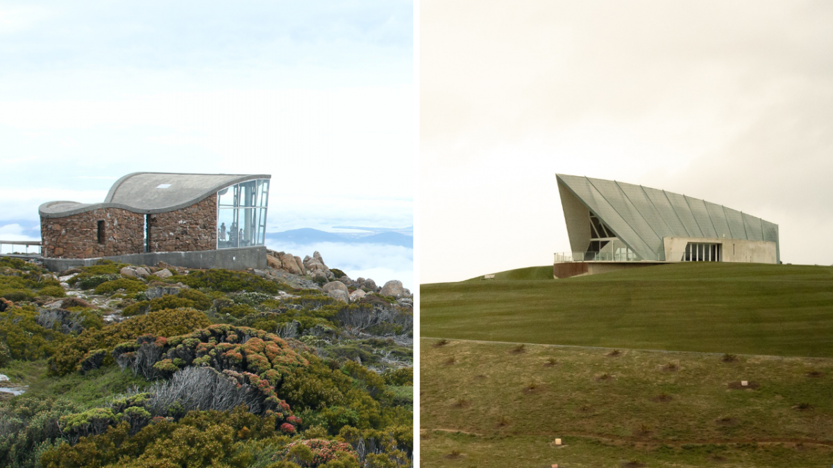 Mt Wellington, Hobart and Margaret Whitlam Pavillion, National Arboretum, Canberra