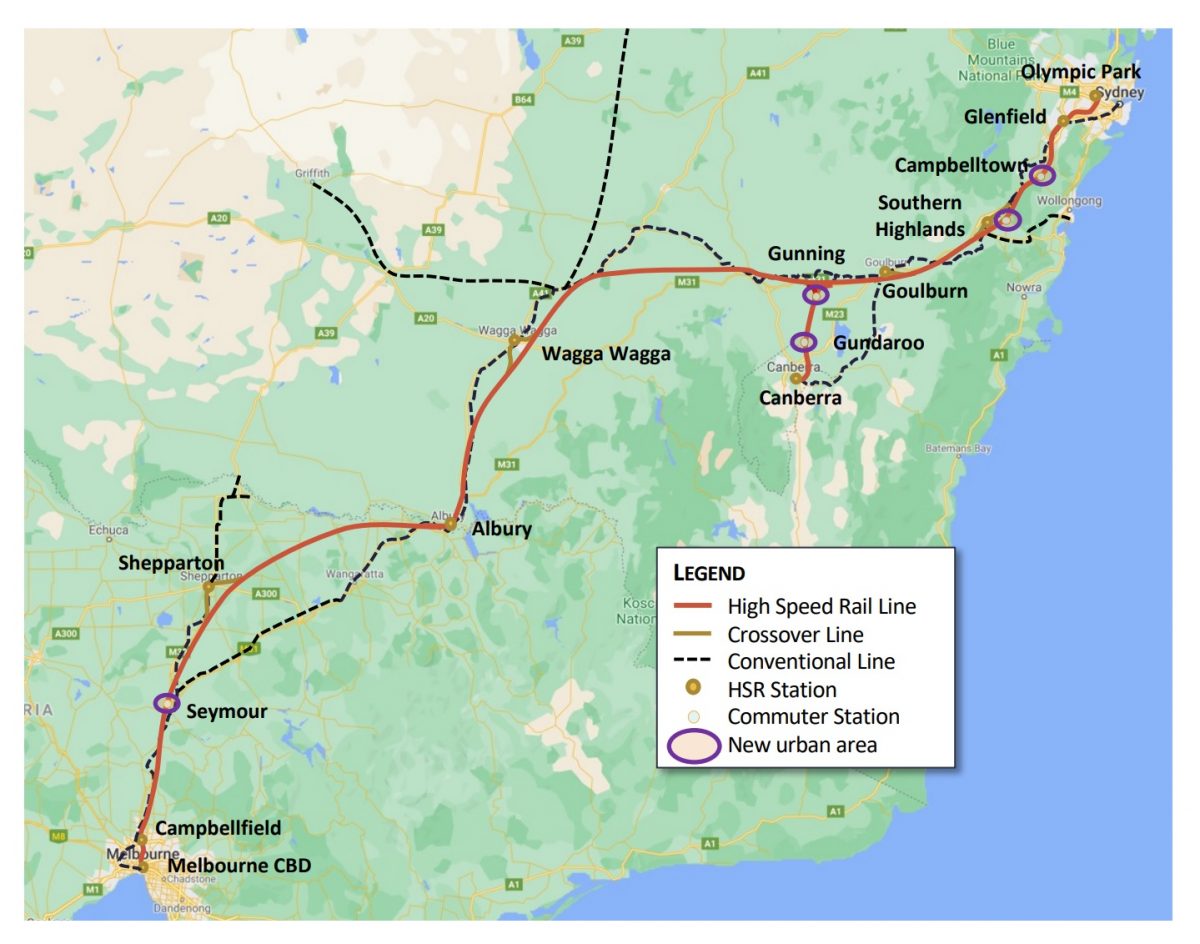 map of parts of NSW and Victoria