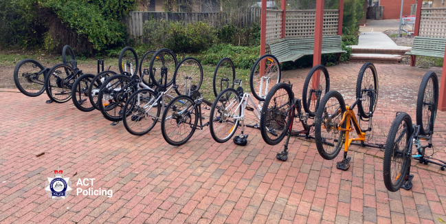 Allegedly stolen bikes