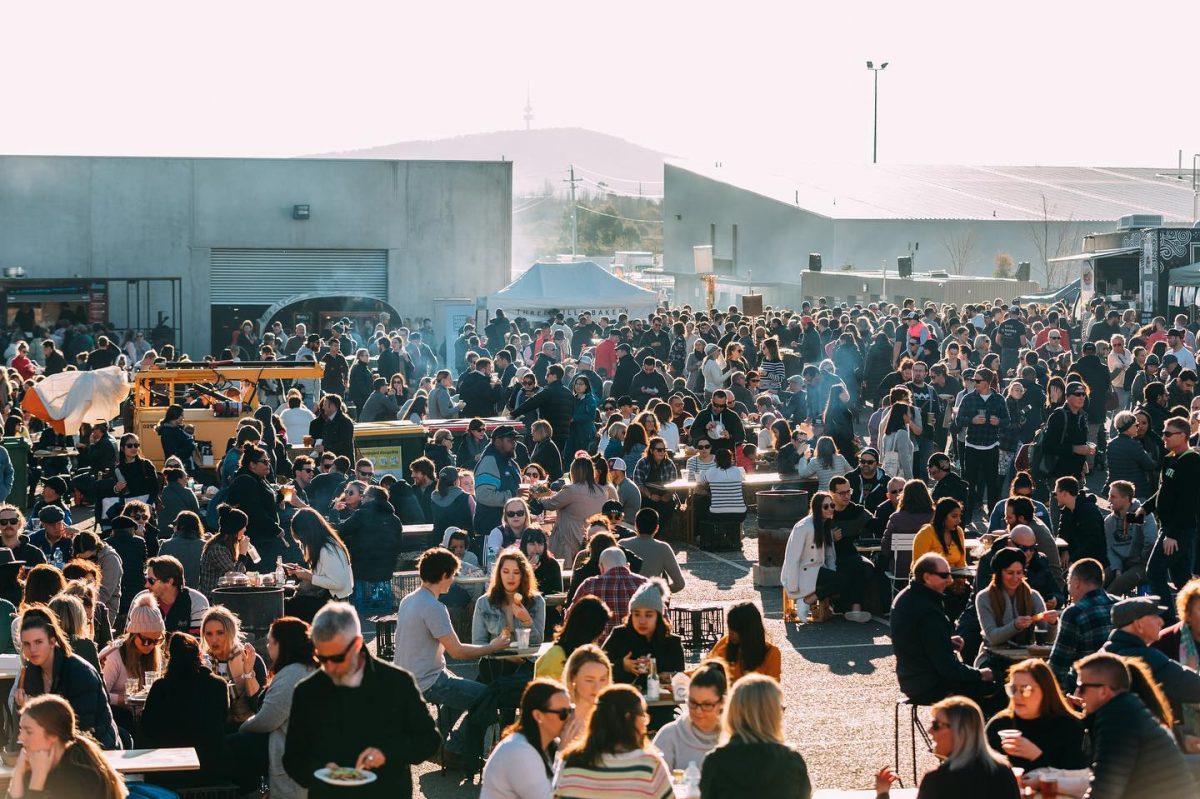 crowd at festival