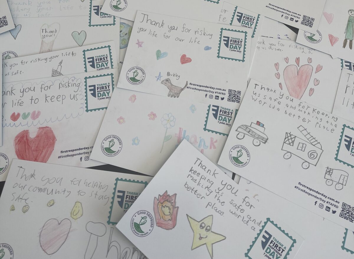thank you cards made by primary school children