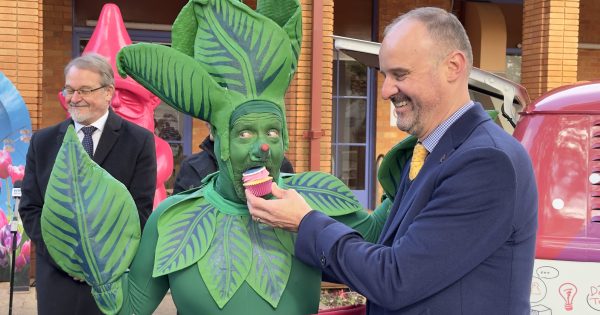 Half man-half plant sows seeds of chaos at 2023 Floriade launch