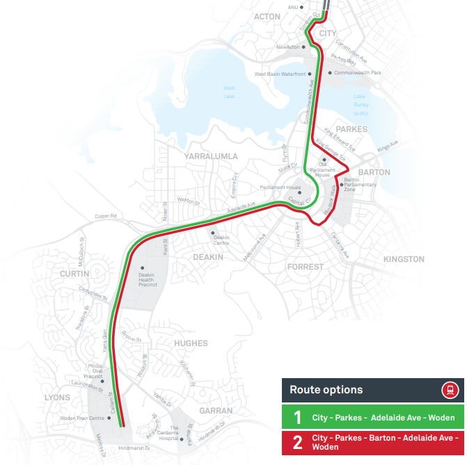 Light rail route options