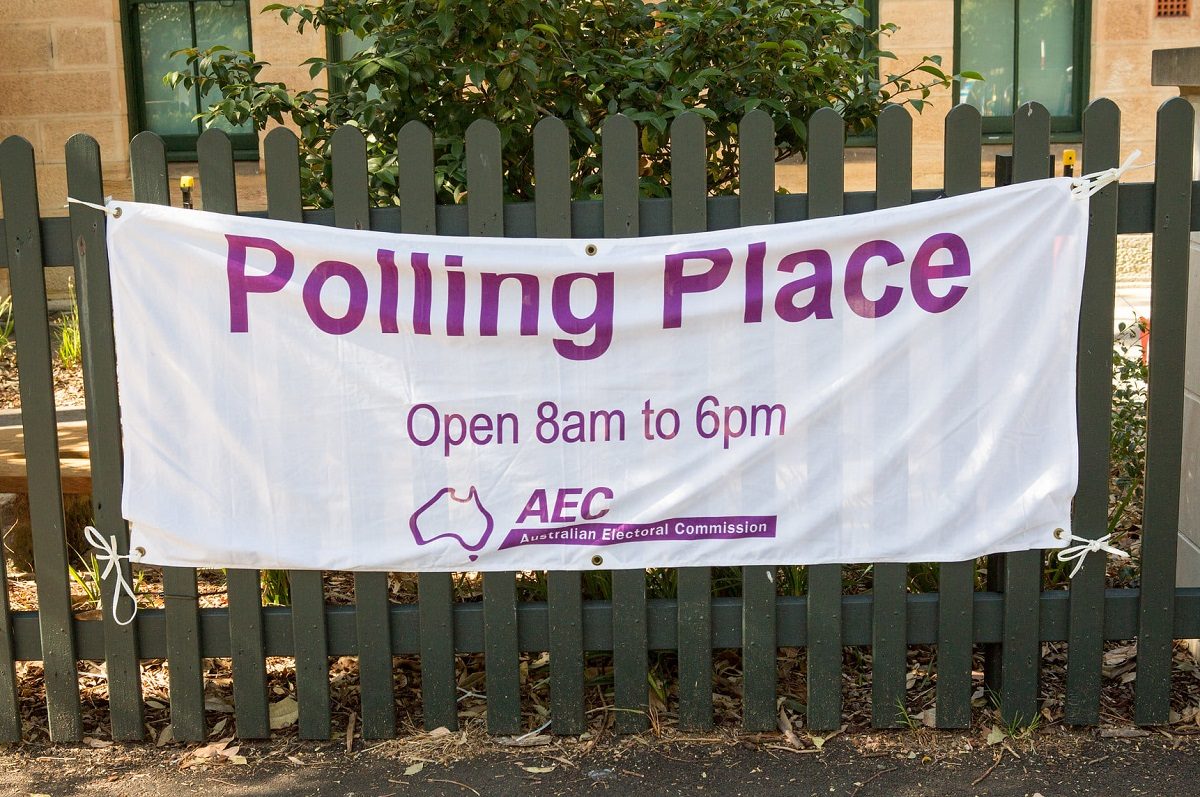 AEC Polling Place sign