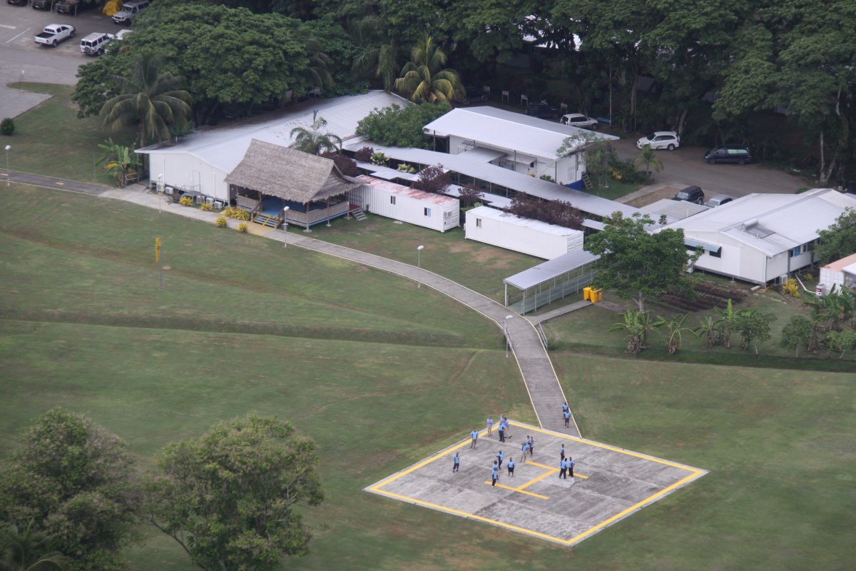 Aerial image of the RAMSI hospital in Honiara, Solomon Islands erected by Aspen Medical
