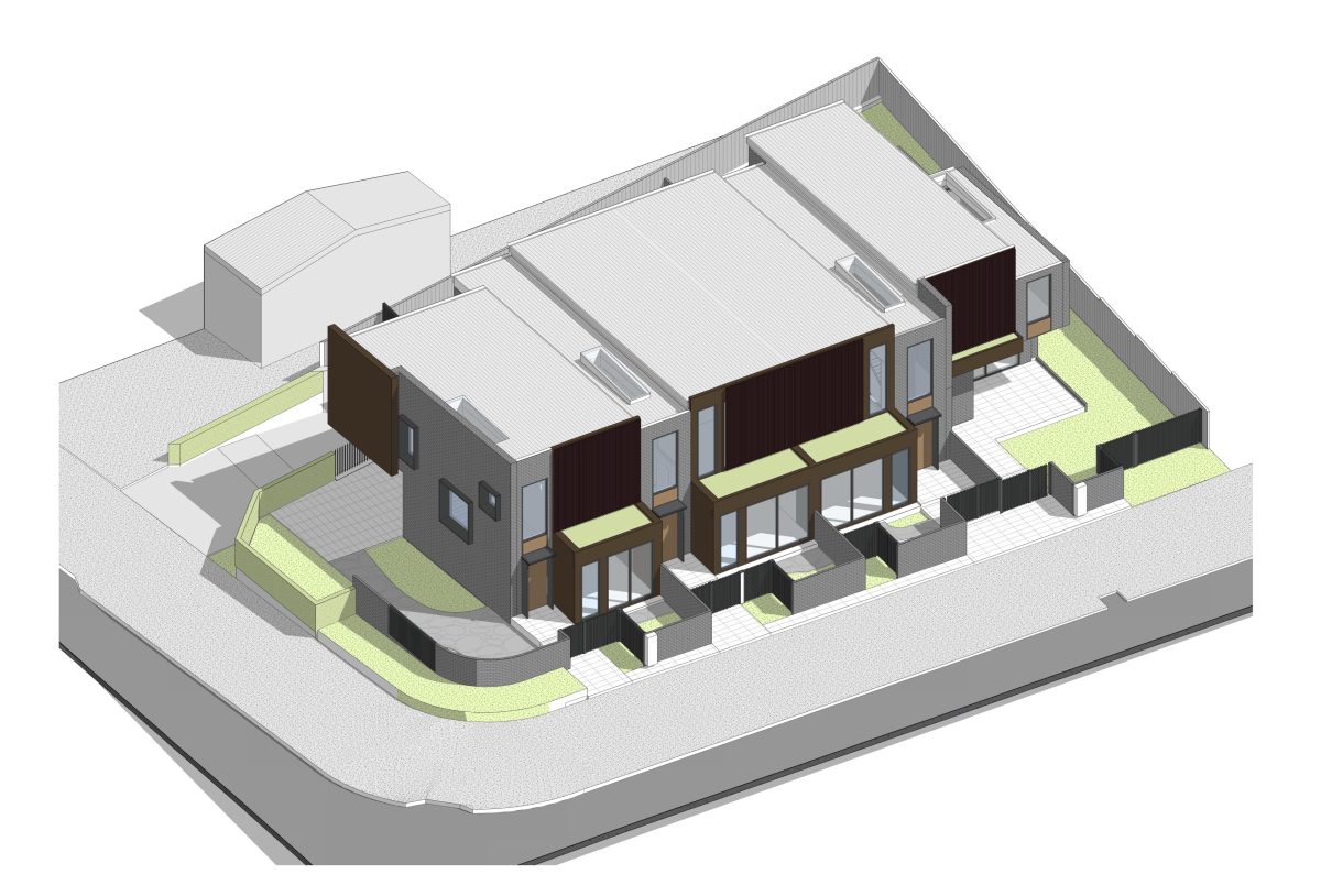 An artist’s impression of the proposed Deakin townhouses. 