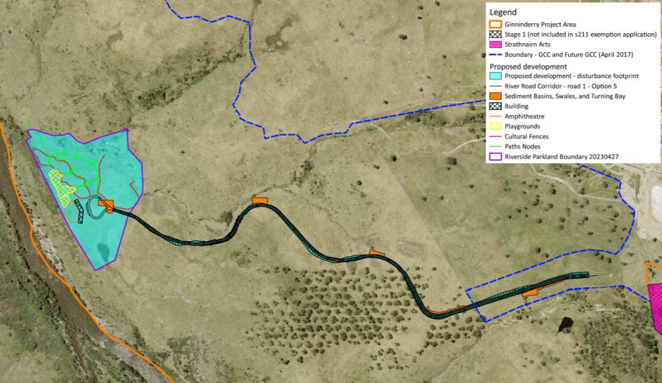 map of proposed Riverside Parkland