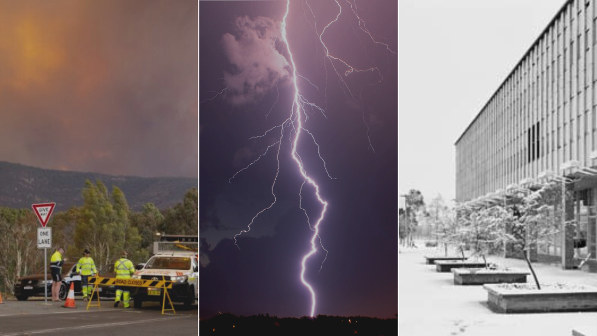 Orroral Valley fire, lightning strike, snow