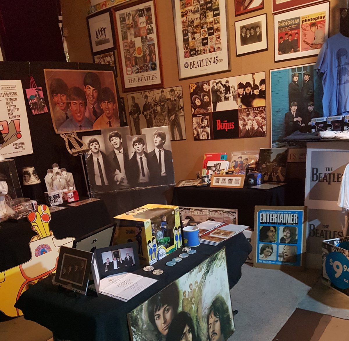 Room covered in Beatles memorabilia