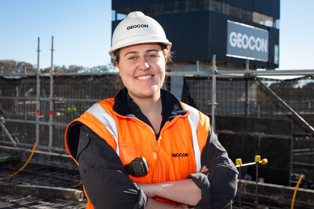 Maggie Noonan smiling in site uniform