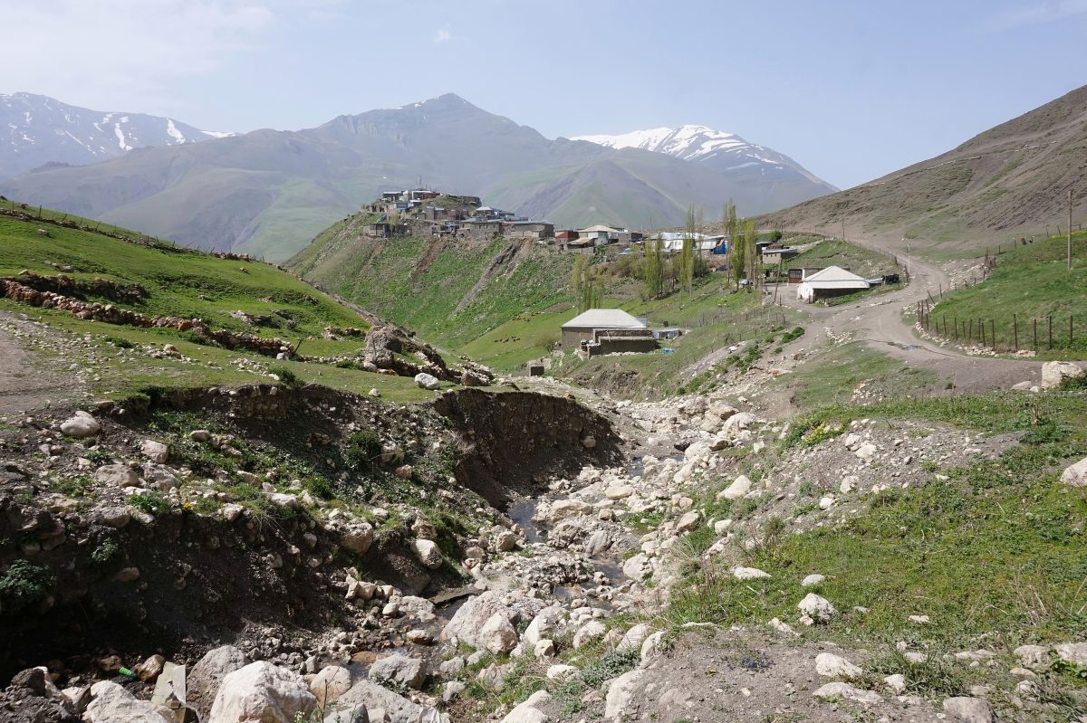 The village of Xinaliq sits in the Caucasus Mountains.
