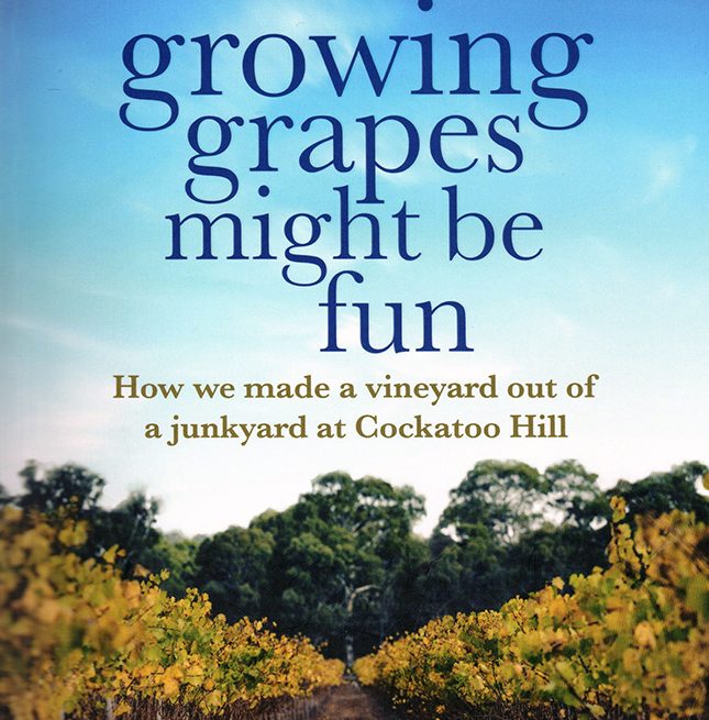 book cover with vineyards