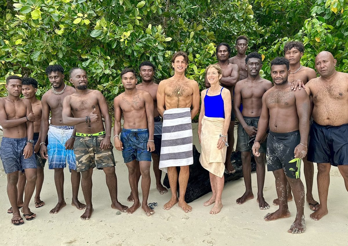 group of people on the beach