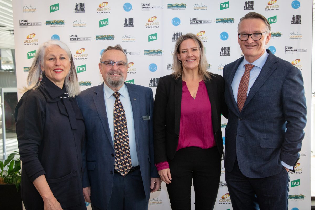 four people standing at the Canberra Racing Club