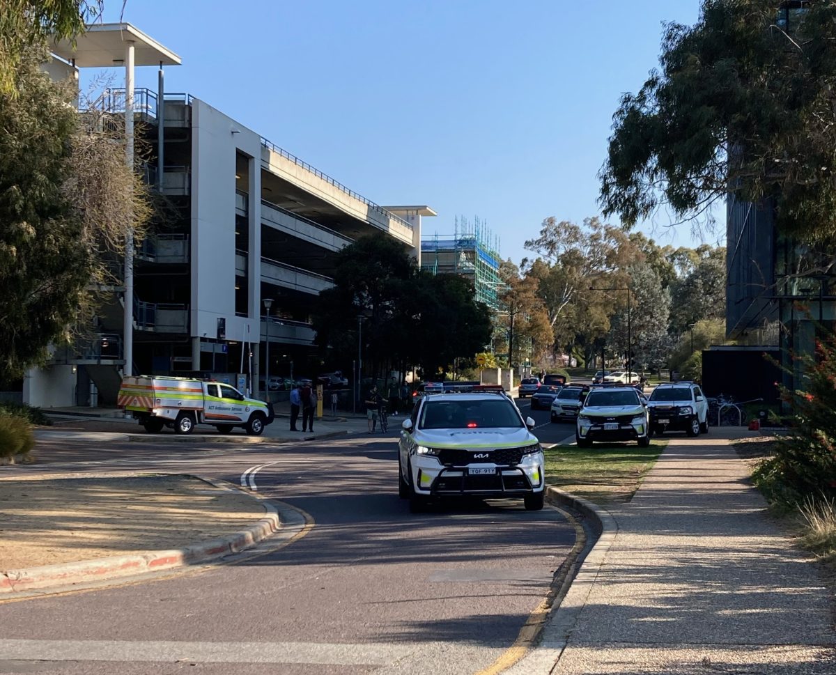 police cars at ANU