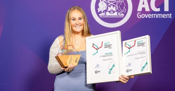 ACT School-based Apprentice of the Year following in the footsteps of those who gave her 'moments I'll hold on to forever'