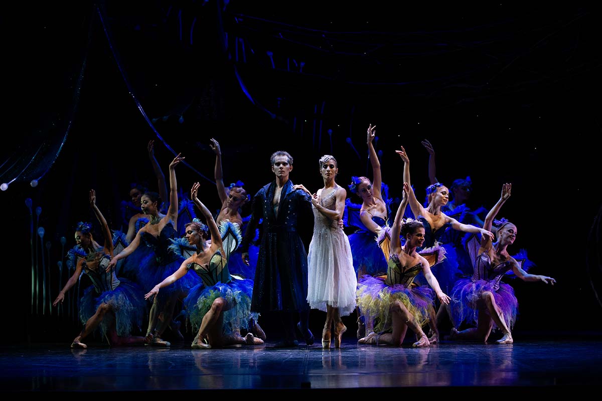ballet dancers on stage performing A Midsummer Night's Dream