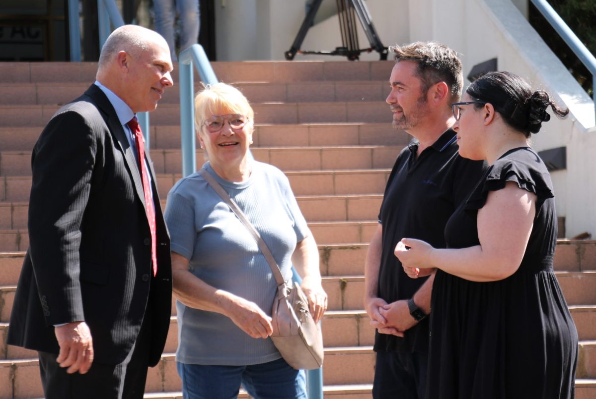 Superintendent Moller with Irma Palasics' family