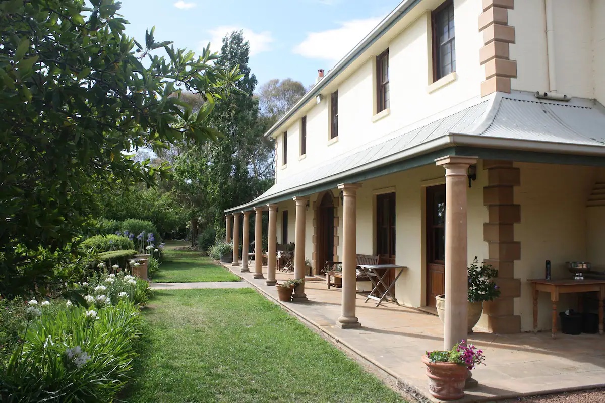 The Georgian-style Wallaroo Estate home and some of its gardens