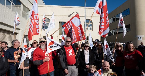 Fair Work Ombudsman, Employment and Workplace Relations union staff holding two-hour strike