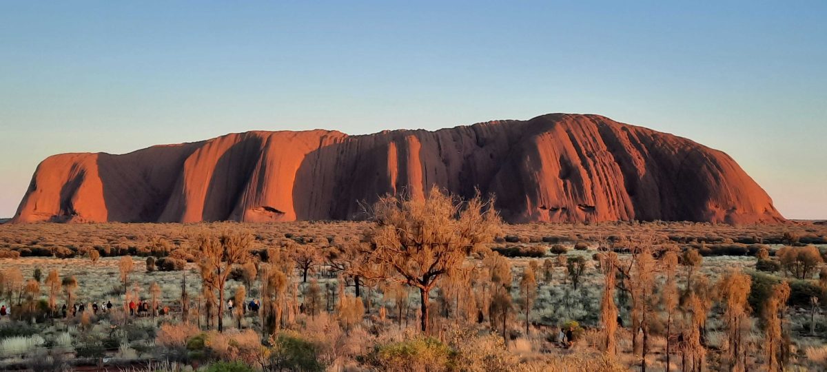 Huge rock in desert