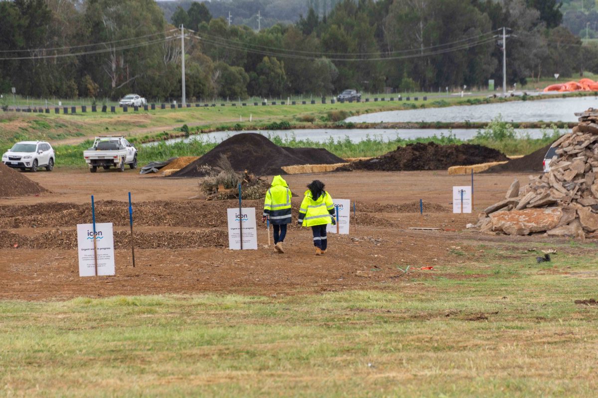 icon water sustainability team on site in Fyshwick