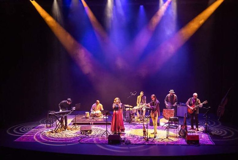 Indian musicians and band on a stage