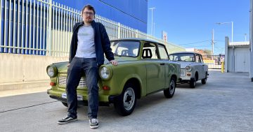 Trabant makes it as far as Canberra (with a lot of help)